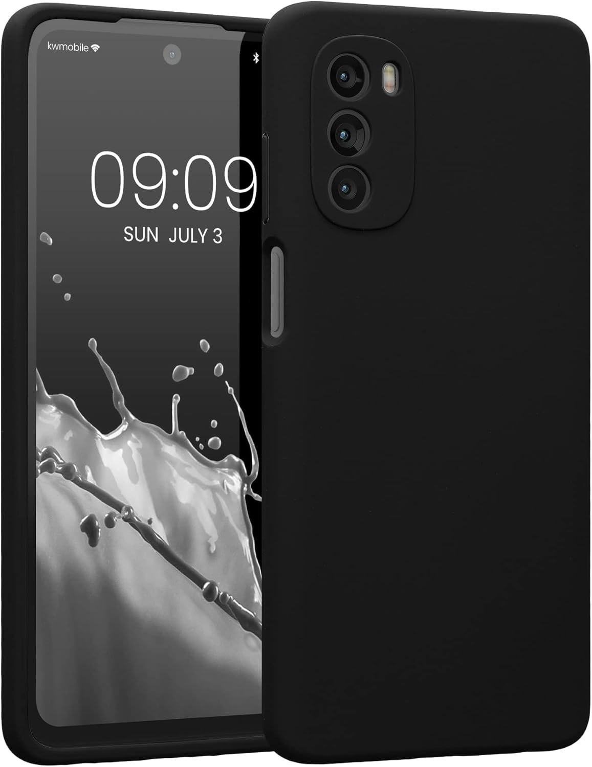 kwmobile Funda compatible con Motorola Moto G62 5G – Funda delgada de silicona TPU – Acabado suave al tacto – Negro