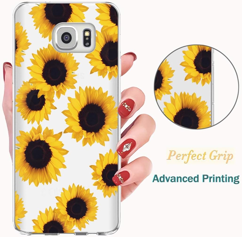 Funda para Samsung Galaxy S7, funda transparente para niñas y mujeres, TPU suave a prueba de golpes, funda protectora transparente para Samsung