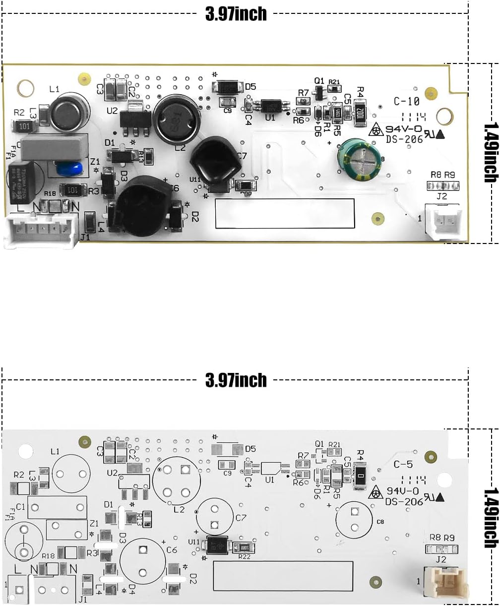 W10515058 W10515057 – Tablero de luz LED para refrigerador Whirlpool Kenmore Maytag Reemplazo W10465957 W10522611 WPW10515058VP, paquete de 3 en uno