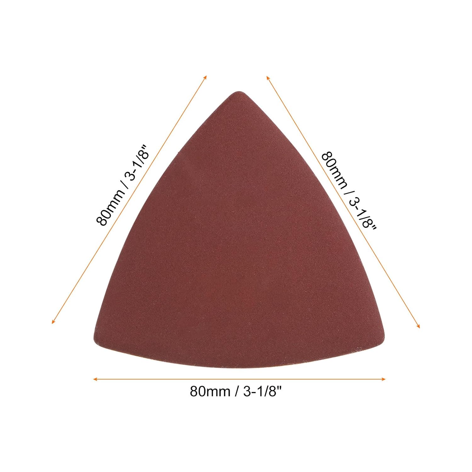 HARFINGTON 60 piezas de lija triangulares de gancho y bucle 32040060080010001200 granos de 3-18 pulgadas, almohadillas de lijado de óxido de