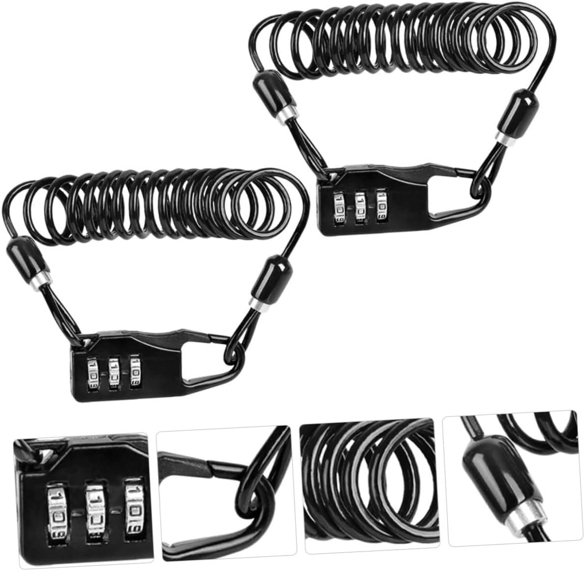 BESPORTBLE Cerradura de cable para bicicleta, 4 unidades, bloqueo de anillo de bicicleta, cerraduras de rueda de motocicleta, bloqueo de seguridad