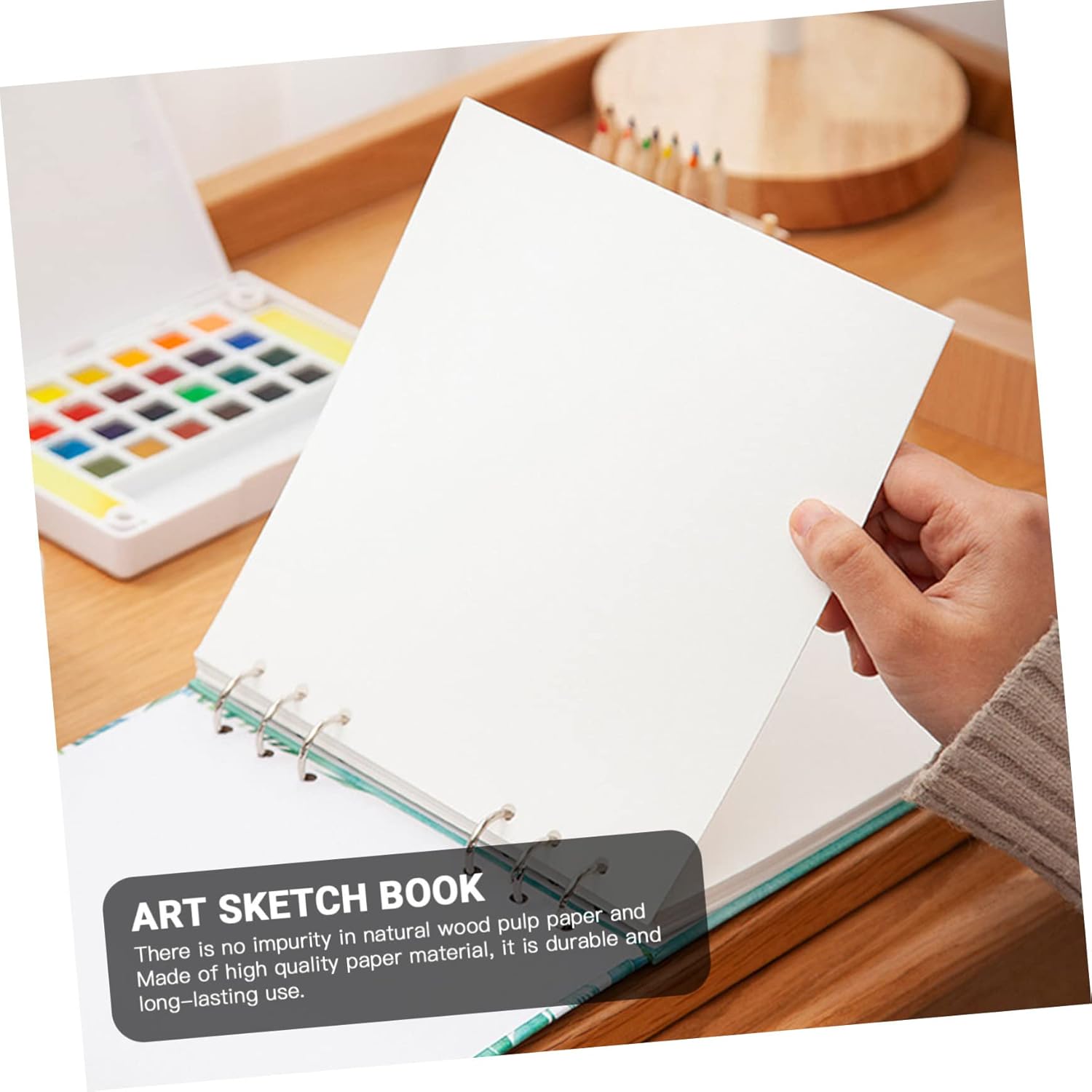 VILLCASE 1 unid libro de dibujo Kraft cubierta cuaderno de dibujo de Navidad cuaderno de bocetos en espiral, bloc de dibujo de fiesta de Navidad,