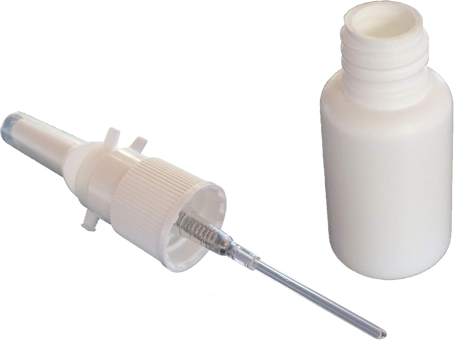 Paquete de 10 botellas de spray nasal de 0.7 fl oz Mister – Botellas de plástico blanco recargables vacías de polietileno de alta densidad –