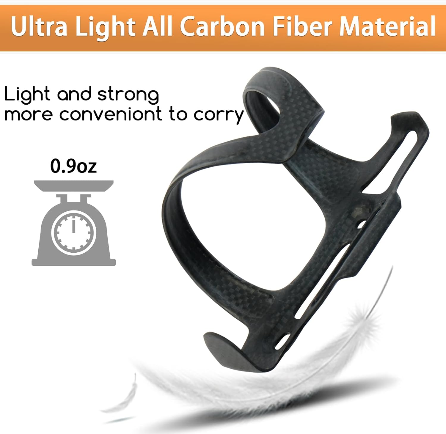 Jaula ultraligera de fibra de carbono para botella de agua con tornillos, soporte para botella de agua para bicicleta, soportes para bicicleta de