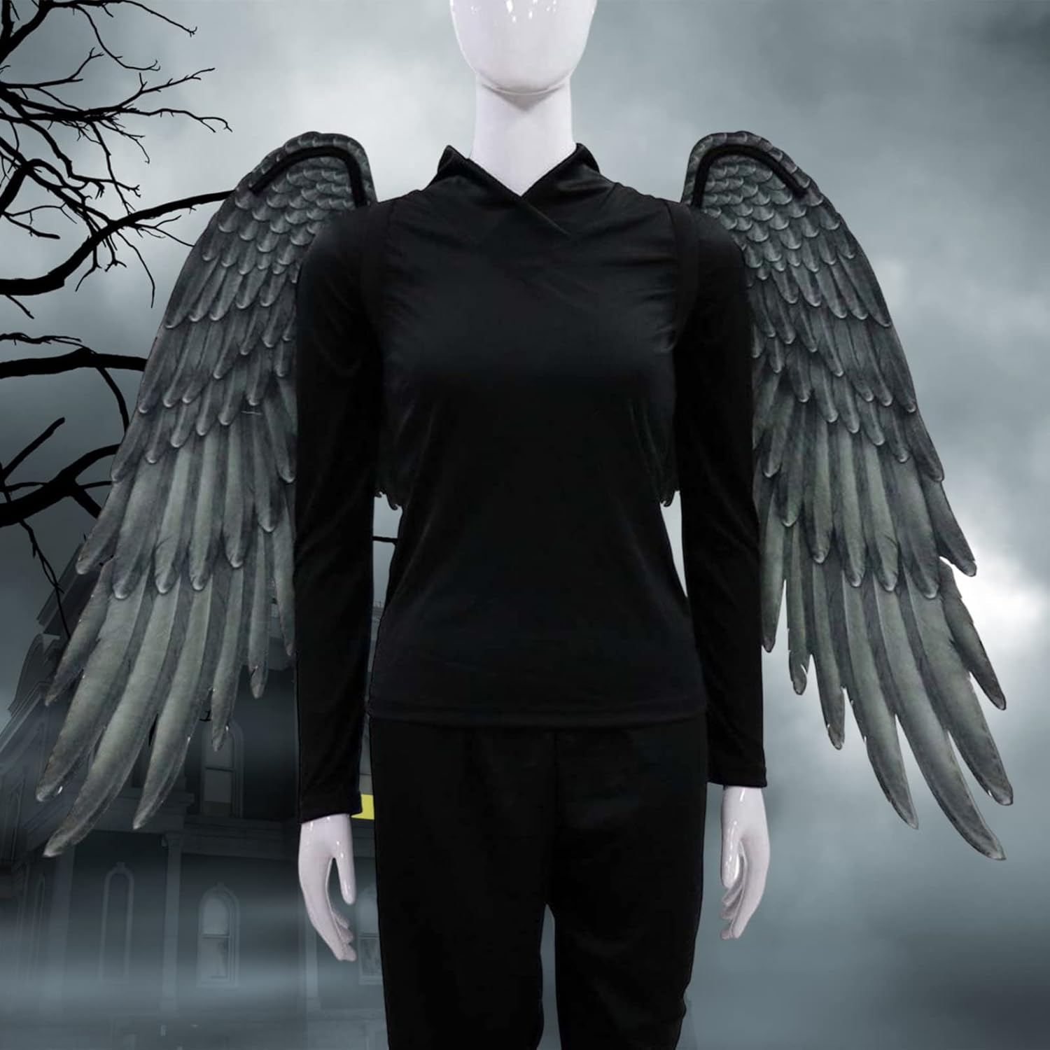 Halloween 3D Angel Devil Big Wing Creative Carnival Cosplay Disfraces Performance Prop alas de plumas para fiestas de Halloween suministros