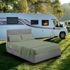 RV King (72 x 80) – Juego de sábanas de satén 100% algodón egipcio, 800 hilos, suaves y duraderas, juego de 4 piezas de 15 pulgadas de profundidad, RV King (72 x 80) – Juego de sábanas de satén 100% algodón egipcio, 800 hilos, suaves y duraderas, juego de 4 piezas de 15 pulgadas de profundidad,