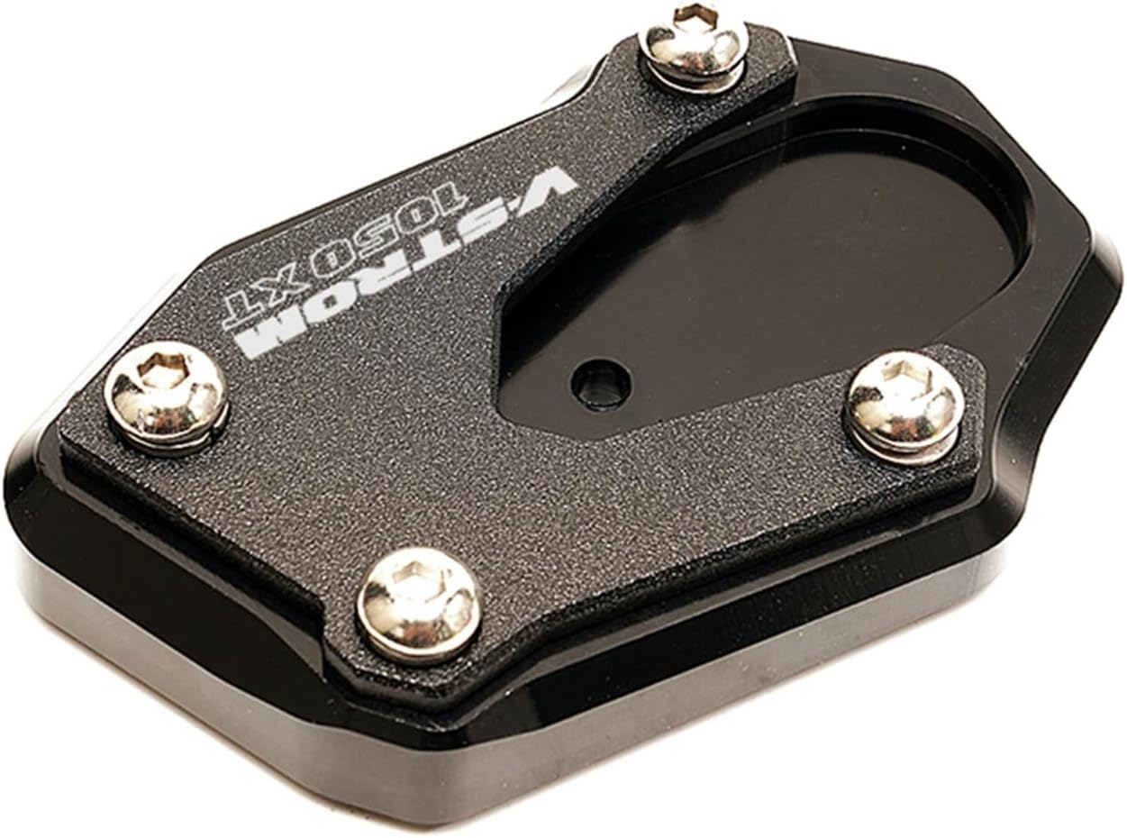 CNC aluminio for Suzuki V-Strom 1050XT VSTROM 1050 2019-2021 Motorcycle Kickstand Foot Side Stand Extension Pad Support Plate (Color  1050XT Black)