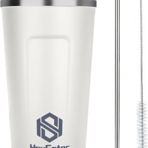 Elayce Taza de café, vasos de café con popotes y cepillos para pajillas, taza de café de viaje con tapas a prueba de fugas para mantener el agua Elayce Taza de café, vasos de café con popotes y cepillos para pajillas, taza de café de viaje con tapas a prueba de fugas para mantener el agua