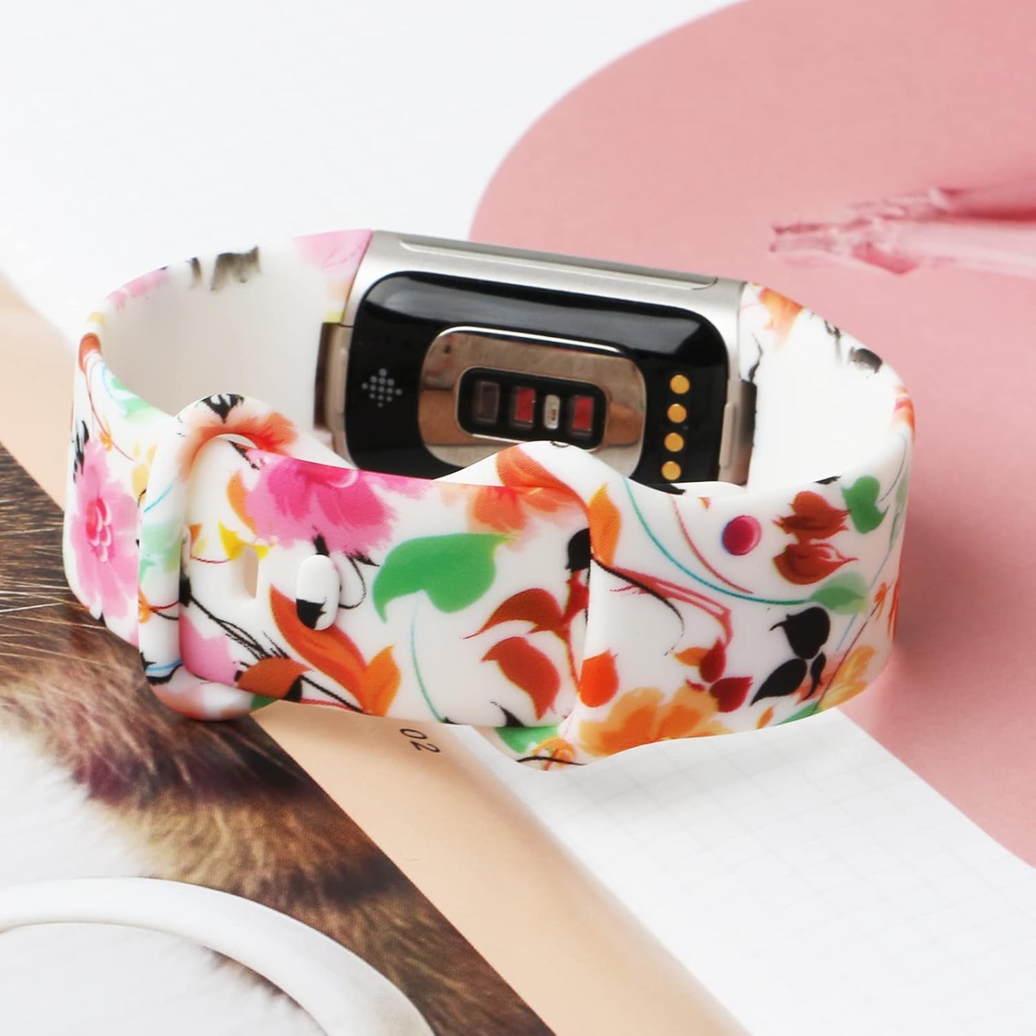 honecumi Correa de repuesto para Fitbit Charge 6 para mujeresFitbit Charge 5, correa de reloj deportivo de silicona suave para Charge 6Charge 5 para