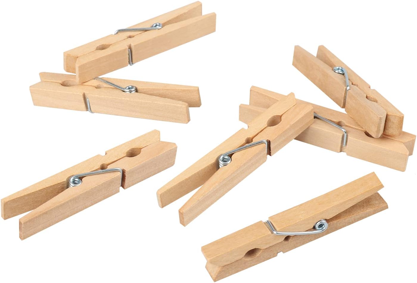 Alfileres de madera para ropa, 400 piezas de 2.83 pulgadas de madera para uso diario, ropa, toallas, manualidades, fotos, pared de arte, por