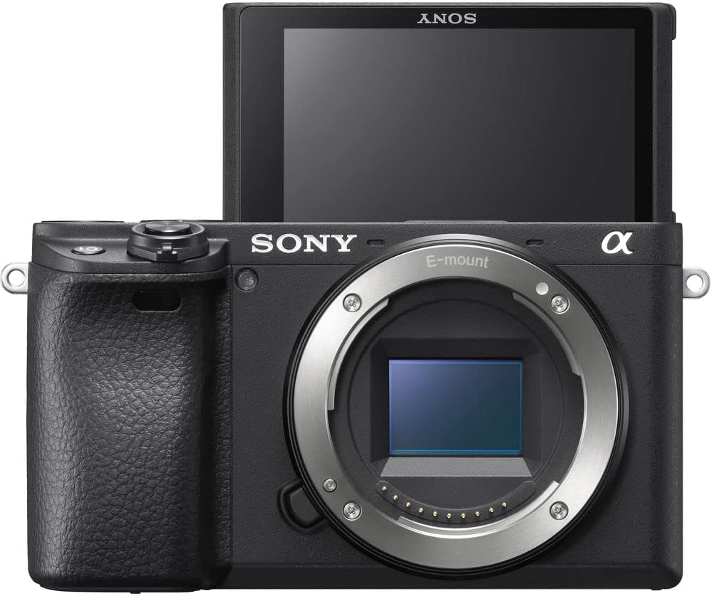 Sony Cámara sin espejo a6400 (ILCE-6400B) + tarjeta de 64 GB + 2 baterías NPF-W50 + lector de tarjetas + luz LED + software de fotos Corel + estuche