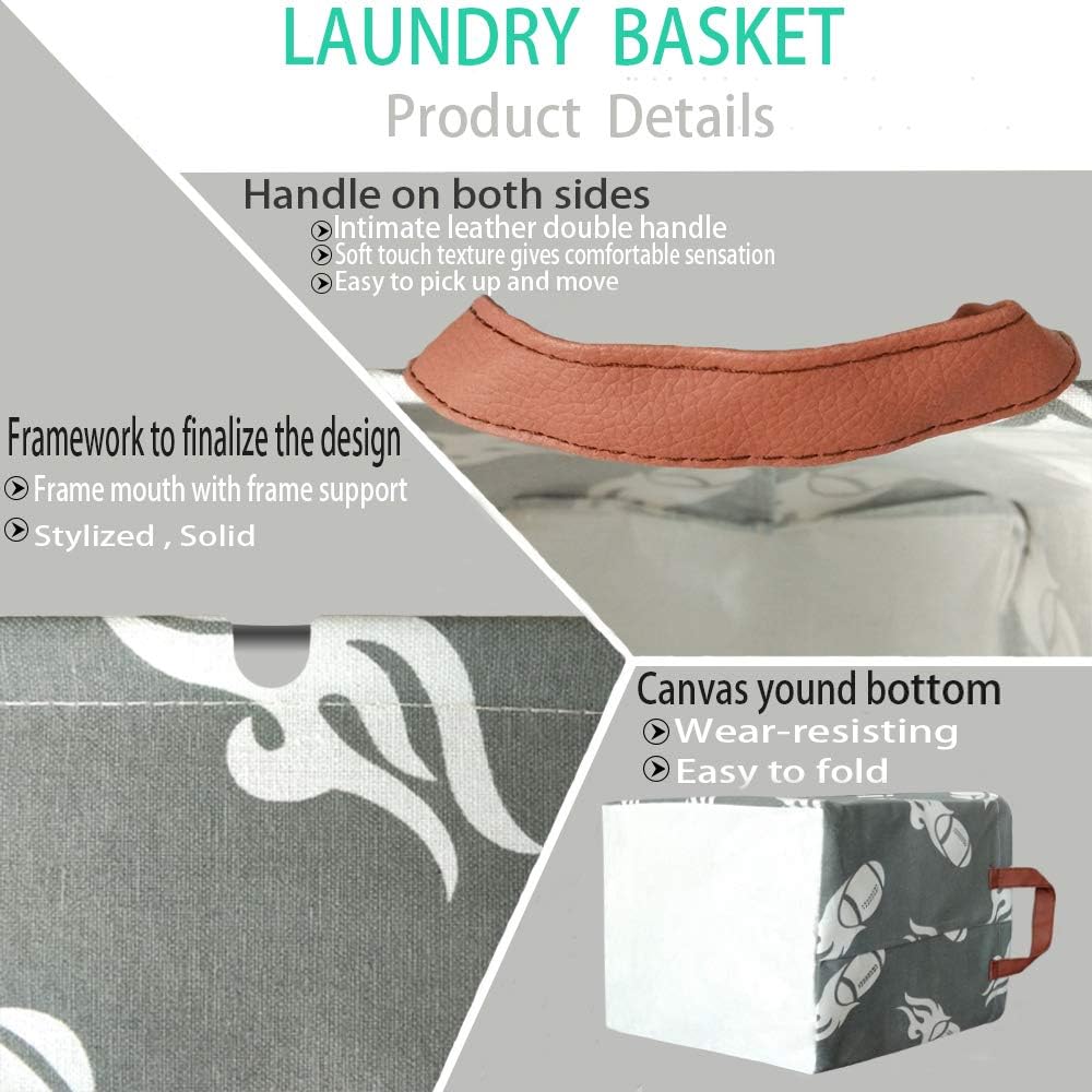 BOOHIT – Cesta rectangular de almacenamiento, cesta de guardería de tela de lona para guardar juguetes, caja organizadora impermeable, cesta de
