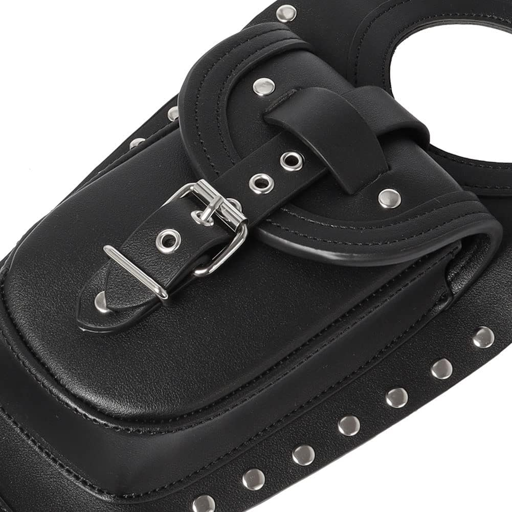 Newsmarts DAMAI – Bolsa de depósito de combustible para motocicleta, bolsa central de cuero sintético para consola de salpicadero, bolsa remachable