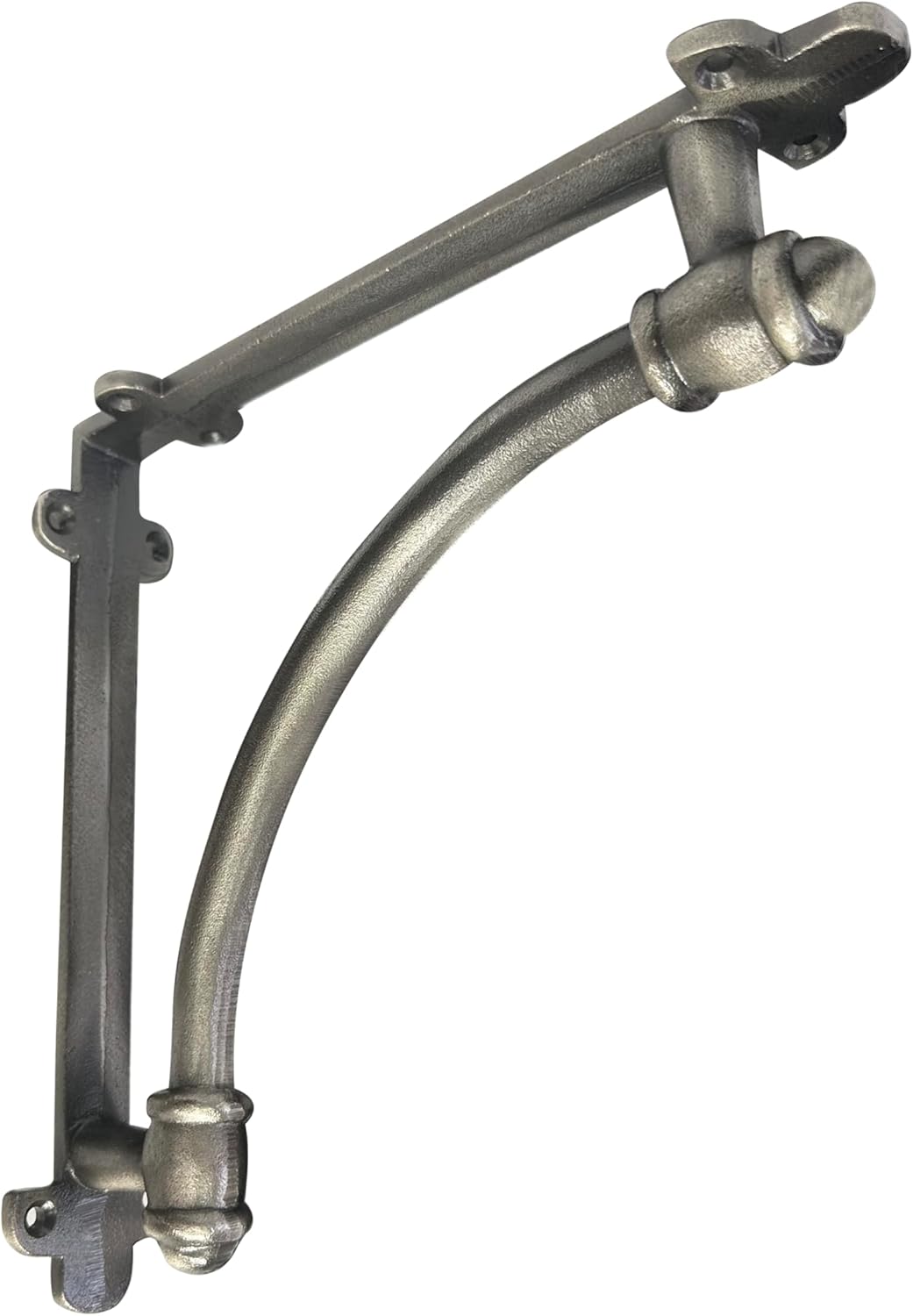 NACH Soportes decorativos para estantes, paquete de 2 soportes de estante de hierro fundido de metal antiguo de 9.6 x 1.7 x 9.6 pulgadas, soportes