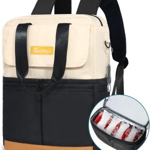 Scothen Mochila enfriadora con doble piso y 12 paquetes de hielo, mantiene 36 latas frías hasta 24 horas, mochila térmica aislada impermeable y a Scothen Mochila enfriadora con doble piso y 12 paquetes de hielo, mantiene 36 latas frías hasta 24 horas, mochila térmica aislada impermeable y a