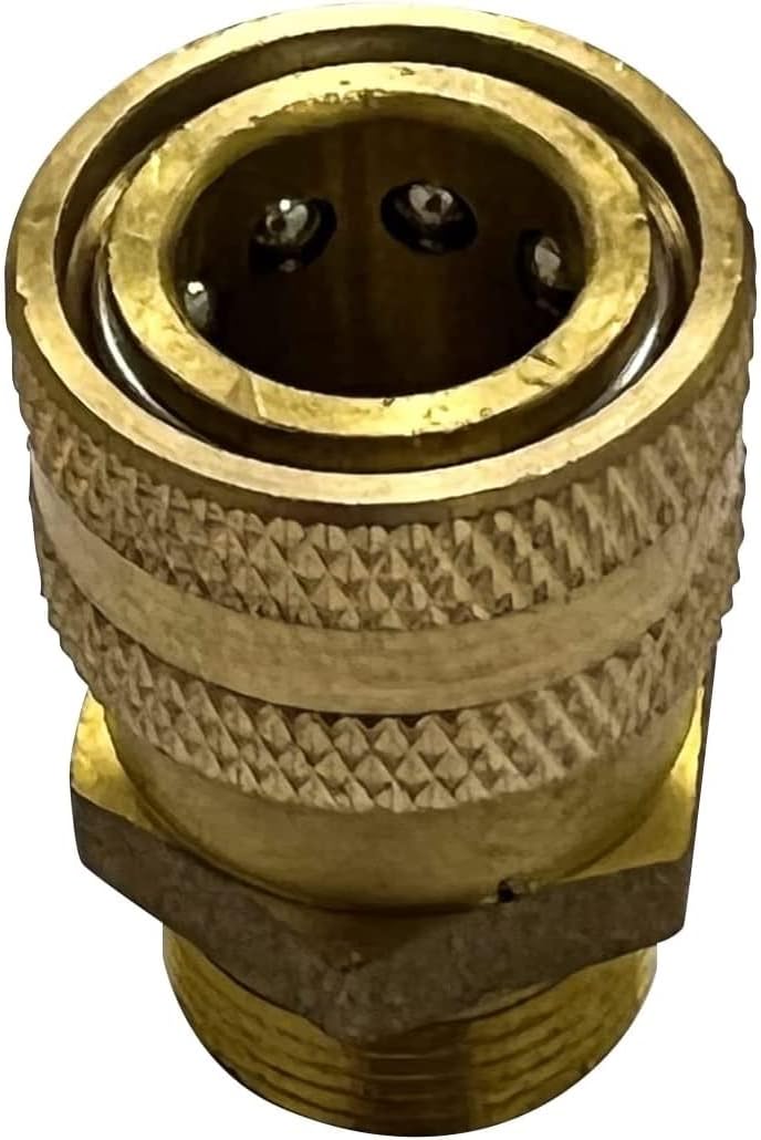 Simpson Cleaning 7105057 – Enchufe de control de calidad de repuesto para mangueras de lavado a presión de hasta 4500 PSI, macho M22, dorado