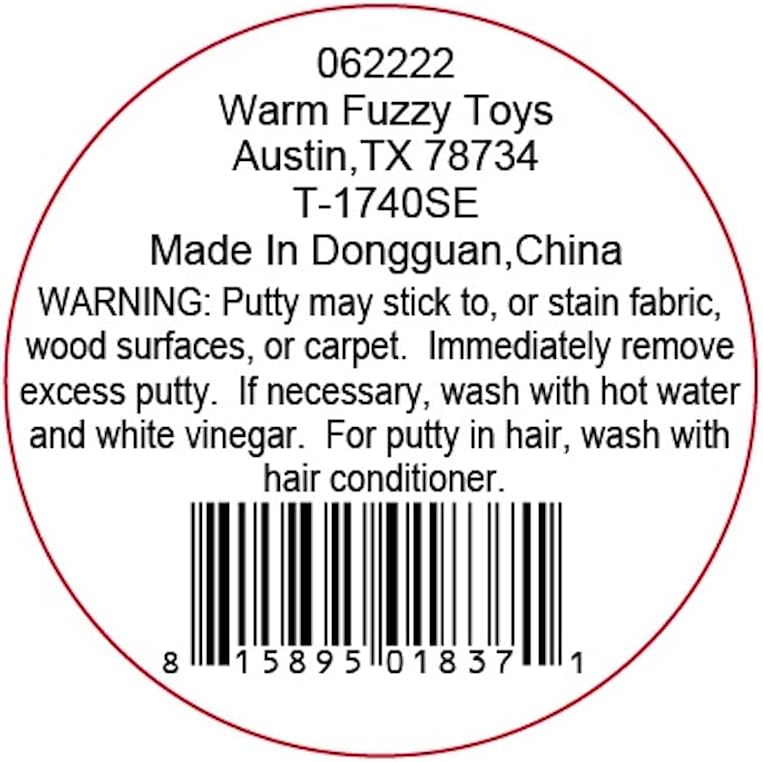 WARM FUZZY Toys Full Case (12) Seal Putty Sellos juguetes antiestrés para niños  6 sellos surtidos diferentes incluidos para recuerdos de fiesta,