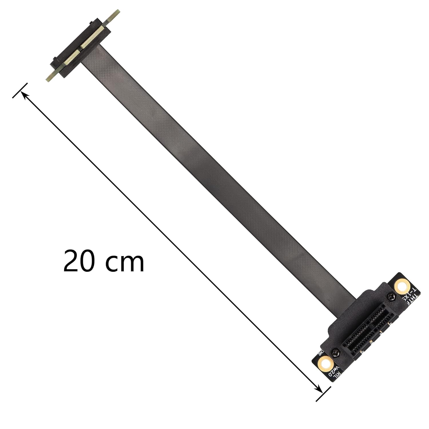 SinLoon Cable de extensión PCIE 3.0, cable de extensión 36PIN 1X, 90 grados PCI Express 1X extender tarjeta, para 1U, 2U chasis 20CM