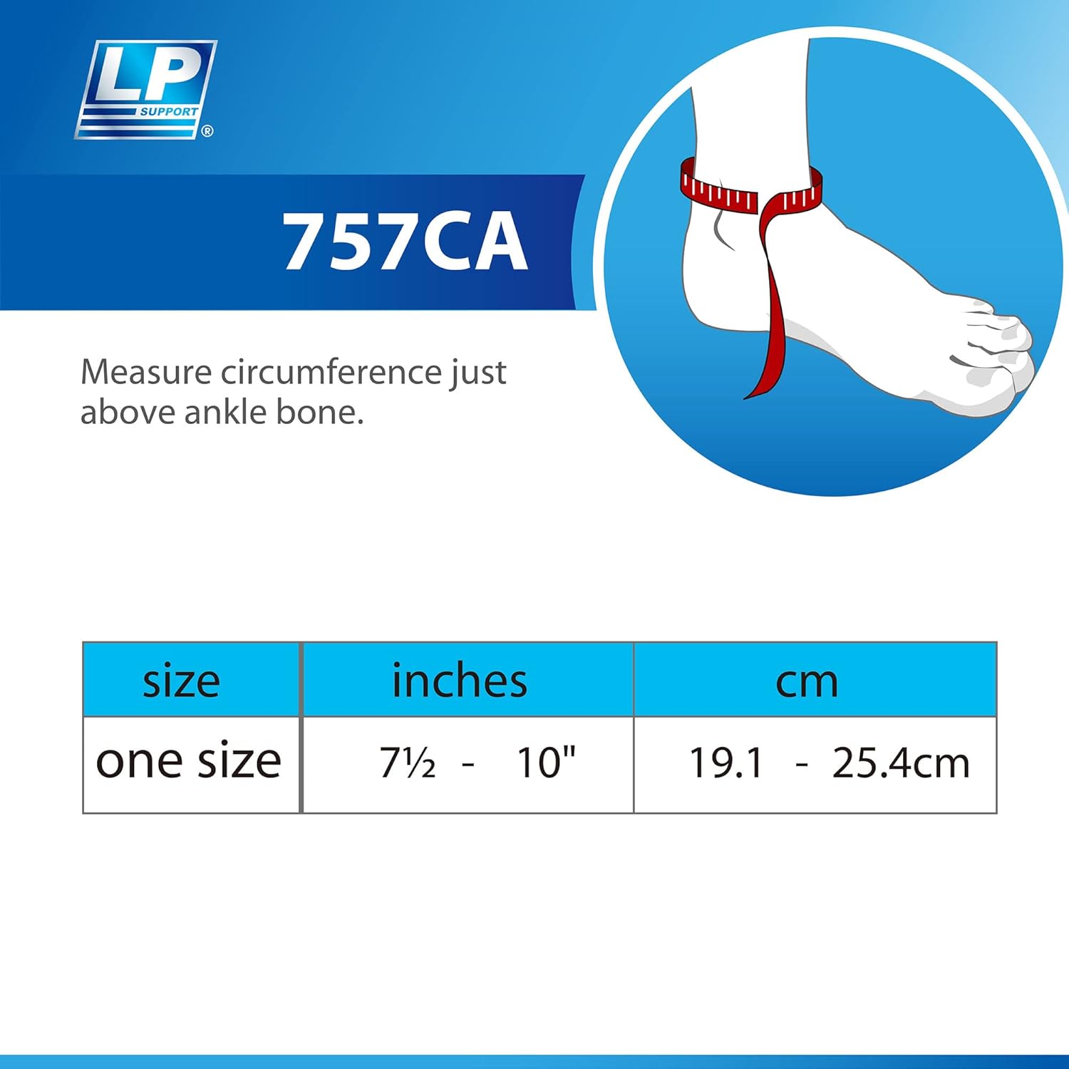 LP SUPPORT 757CA Extreme Tobillera – Soporte y compresión para tobillos débiles o lesionados – Cierre de velcro (negro, tamaño libre)