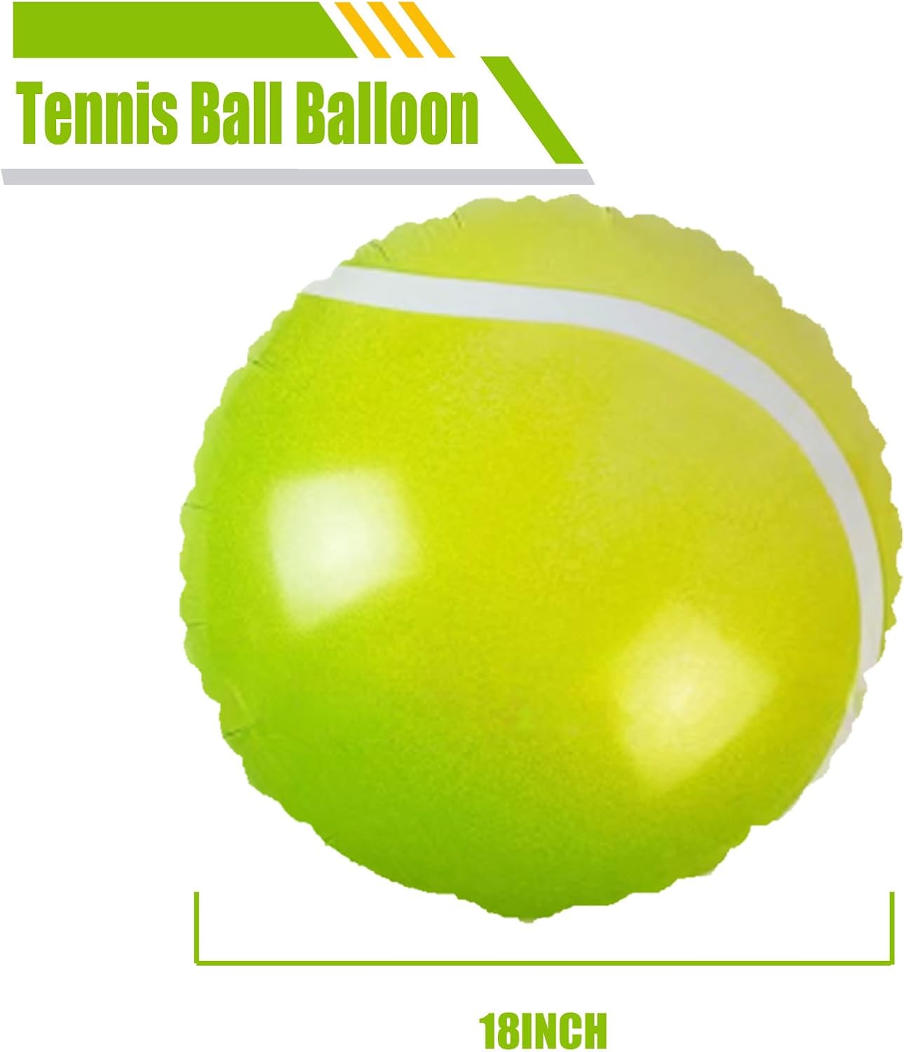 Globos de pelota de tenis, paquete de 5 globos de tenis con temática de tenis, suministros para fiestas de cumpleaños, suministros de fiesta de