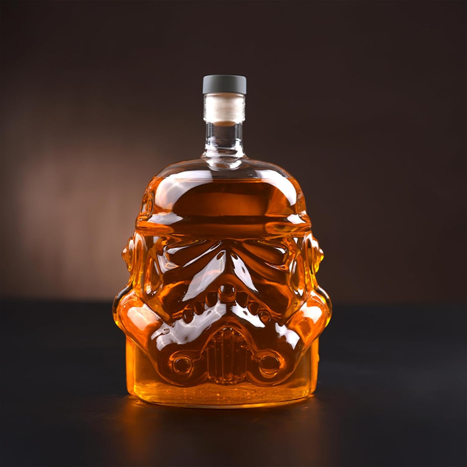 Juego de decantador de whisky creativo con 2 vasos transparentes Stormtrooper botella de vino para vino, vodka, licor, whisky, regalos para hombres