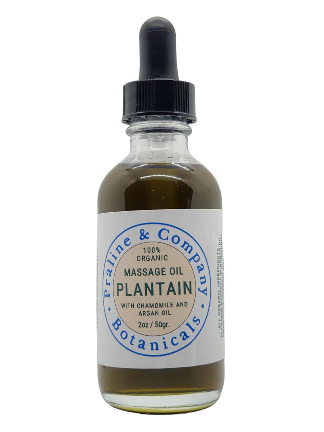 Plantain Massage Oil for Deep Relaxation and Wellness – Moisturize Your Skin – 100% Organic & Natural – Handmade with Plantain Leaves in Argan Oil,