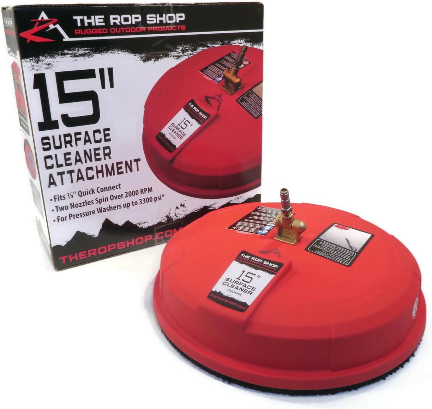 The ROP Shop – Agarre limpiador de superficies con 2 boquillas de acero inoxidable, más de 2000 rpm