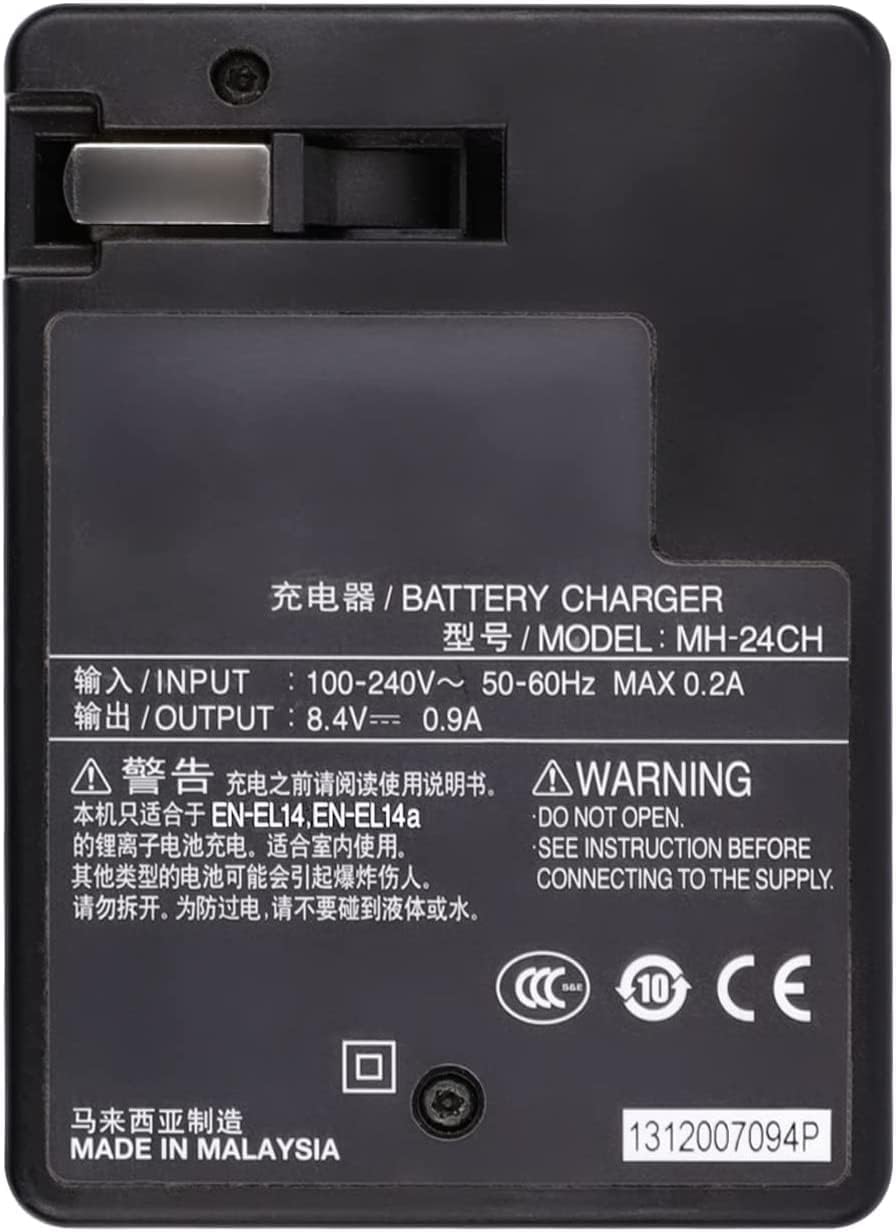 Nuevo cargador de batería MH-24 compatible con Nikon D3400 D5500 D5600 Df