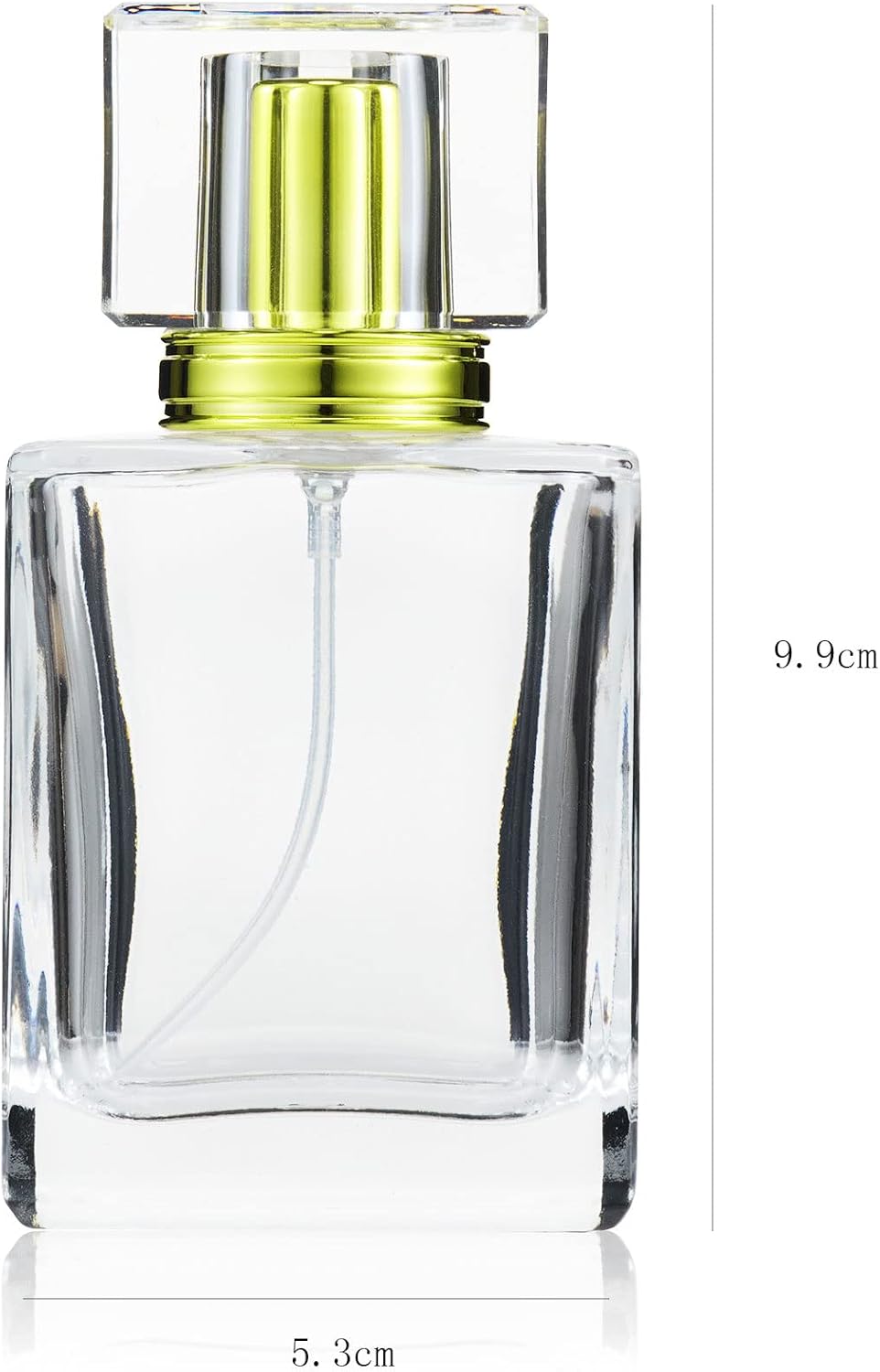 Botellas de perfume de vidrio recargables de 1.7 onzas líquidas, atomizador de perfume de viaje, botella de spray de perfume recargable con 1 embudo