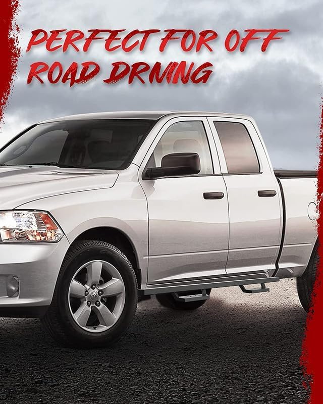 KAC Estribos, estribos compatibles con Ram 1500 Quad Crew Cab Pickup Truck Bar 2009-2018