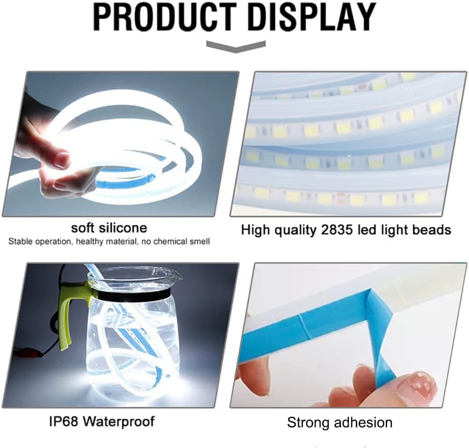 Tira de luz dinámica para capó de automóvil, tira de luces exteriores de 59 pulgadas para exteriores, faros flexibles, impermeables, para correr