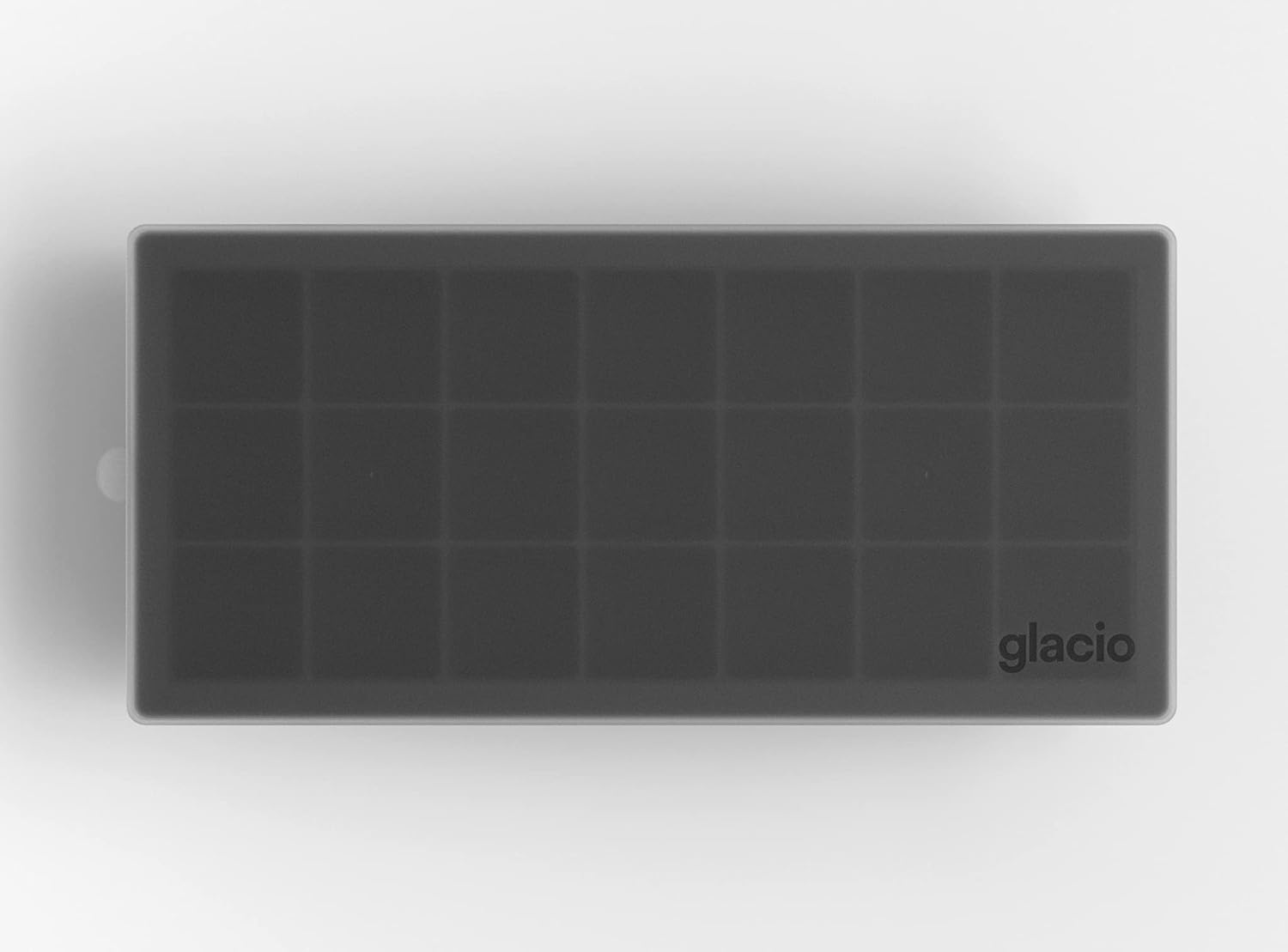 Glacio Bandejas pequeñas de silicona para cubitos de hielo con tapas, sin BPA, moldes de hielo flexibles para cócteles y bebidas, juego de 2
