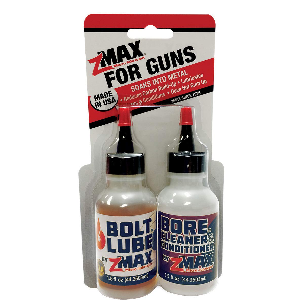 zMAX 50-303 – Lubricante de pernos con microlubricante y limpiador y acondicionador de orificios – Fórmulas para armas de fuego – Reduce la