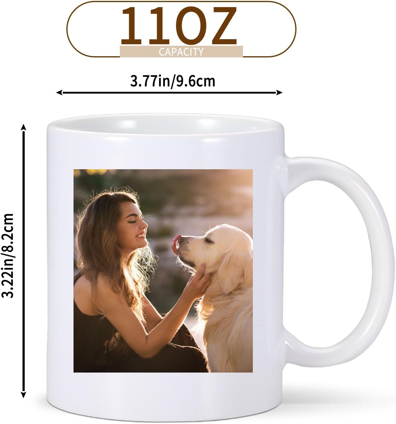 Taza personalizada, taza de café de cerámica con texto fotográfico personalizado y logotipo, taza de té de 11 onzas para hombres y mujeres, idea de