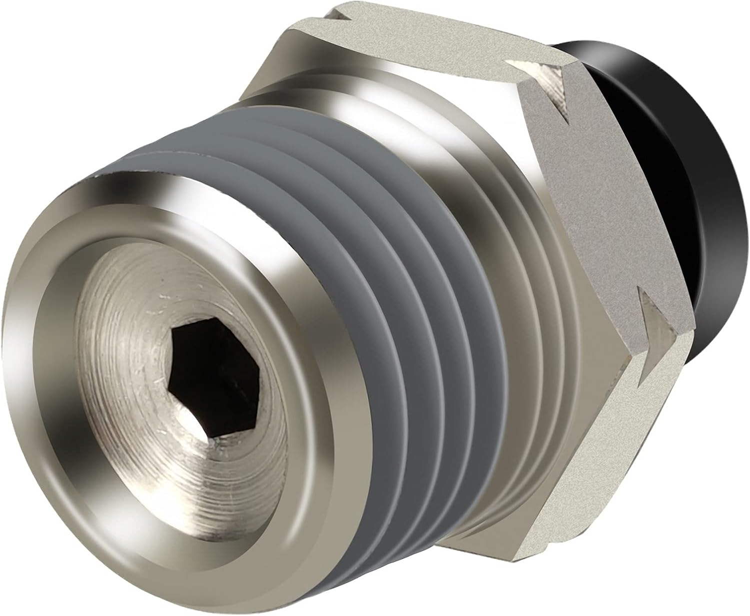 Tubo neumático macho recto de 532 pulgadas OD x 14 pulgadas NPT Push para conectar accesorios modo PC532xN02 (paquete de 10)