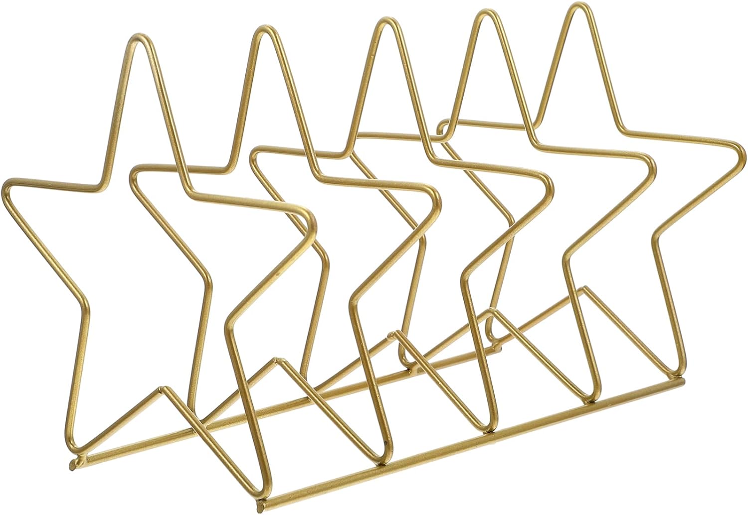 Zerodeko Soporte de estante organizador de escritorio para discos de vinilo, soporte de almacenamiento de archivos de revista en forma de estrella,