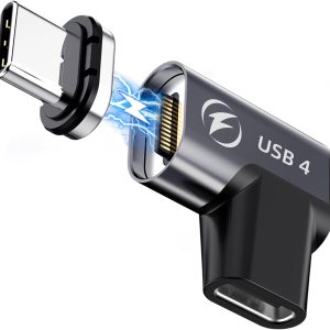 Adaptador magnético USB tipo C, (1 unidad), adaptador USB C magnético de 24 pines con PD de 140 W, USB4, transferencia de datos de 20 Gbps 8K 60Hz Adaptador magnético USB tipo C, (1 unidad), adaptador USB C magnético de 24 pines con PD de 140 W, USB4, transferencia de datos de 20 Gbps 8K 60Hz