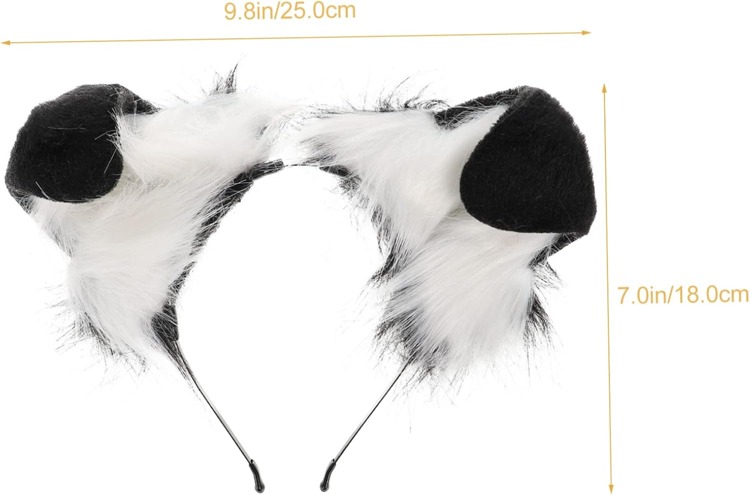 Holibanna Diadema de orejas de perro de peluche, accesorios para el cabello para baile de graduación, diadema de orejas para perro, disfraz de