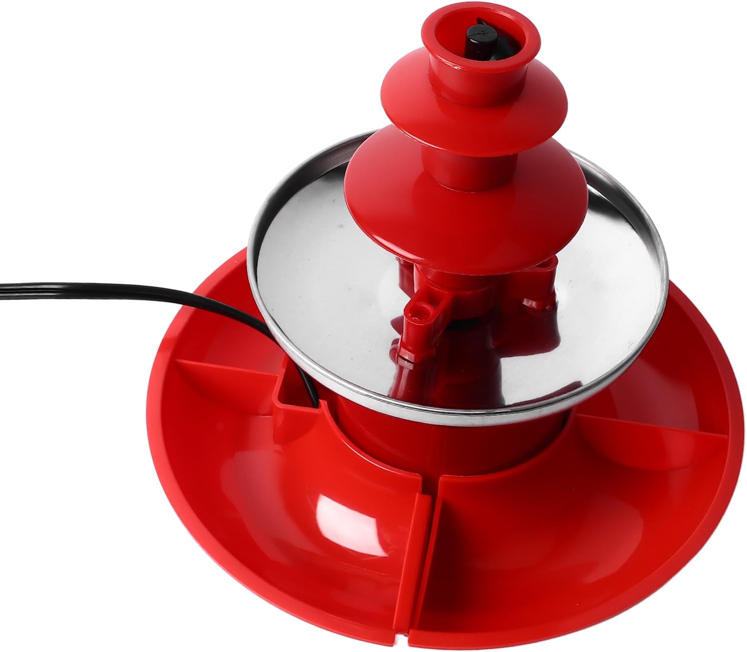 Máquina de fuente de fondue de chocolate de 3 niveles, bandeja desmontable, mini fuente eléctrica de fondue de chocolate, máquina de fusión para