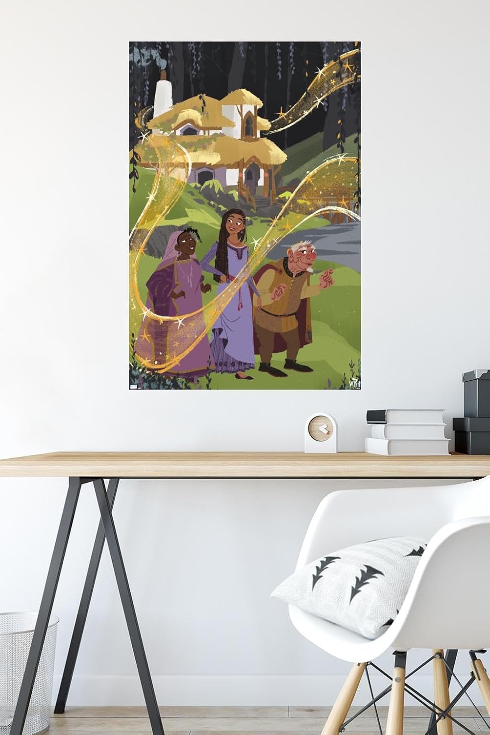 Trends International Disney Wish – Póster de collage 1 (familiar), póster de pared, 22.37 x 34.00 pulgadas, paquete de póster y montaje prémium