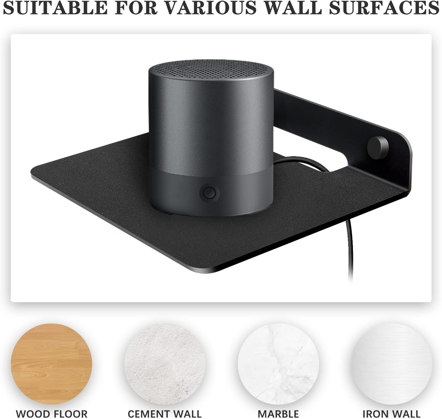 Estante flotante pequeño para altavoces, estante de montaje en pared antideslizante de 6 pulgadas para cámaras, monitores de bebé, altavoz