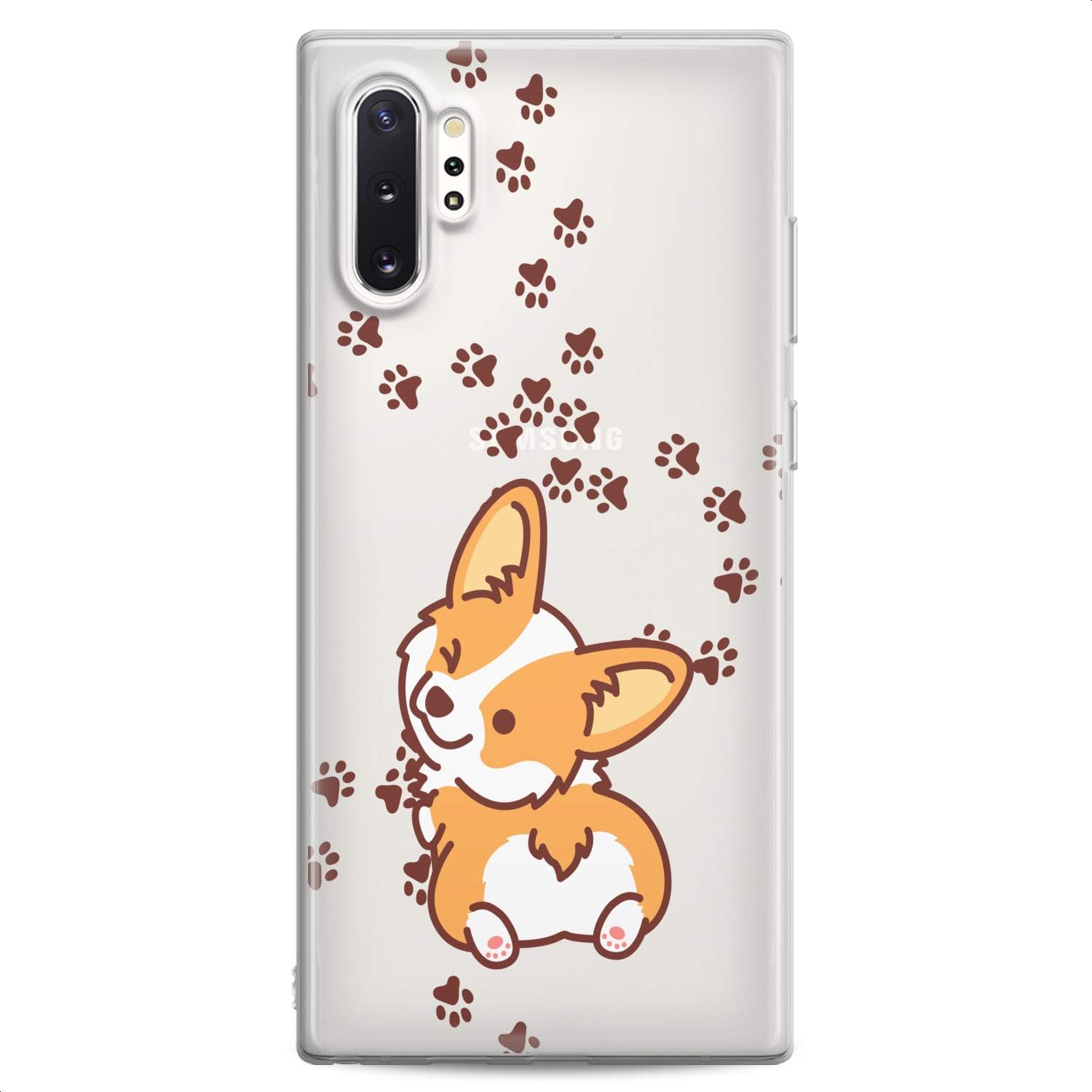 Funda compatible con Samsung S23 S22 Plus S21 FE Ultra S20+ S10 Note 20 5G S10e S9 Design Corgi Kawaii Cute Funny Animals Teen Print Dog Puppy Wink