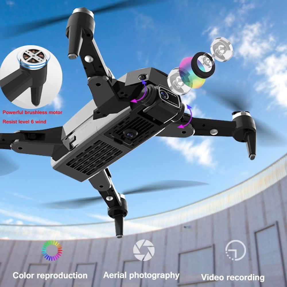 CRAVOURY Doble UAV 5G Motor sin escobillas GPS Drone con posicionamiento de flujo óptico HD 4k Cámara dual Fotografía aérea Ajuste eléctrico Retorno