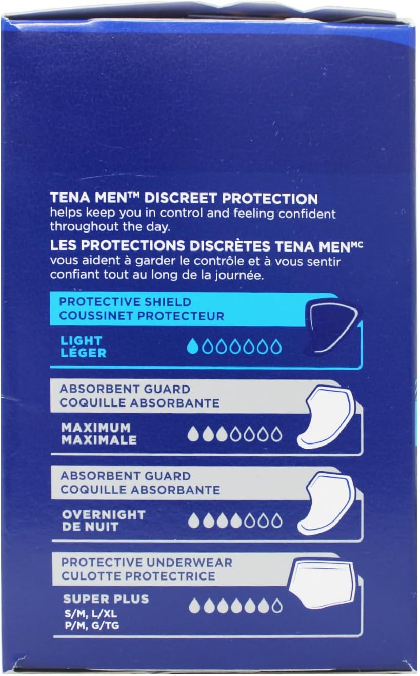 Tena Protector de protección discreta extra ligero para hombre, paquete de 14 Tena