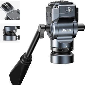 ULANZI Cabezal fluido de video F38 para trípode de cámara – EH12 Mini cabeza panorámica inclinable pequeña cabeza de bola panorámica con placa de ULANZI Cabezal fluido de video F38 para trípode de cámara – EH12 Mini cabeza panorámica inclinable pequeña cabeza de bola panorámica con placa de