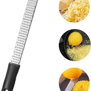 Rallador de limón Zester, rallador de cítricos, rallador de queso parmesano con asa, herramienta de rallador de limón para queso, cítricos, lima, Rallador de limón Zester, rallador de cítricos, rallador de queso parmesano con asa, herramienta de rallador de limón para queso, cítricos, lima,