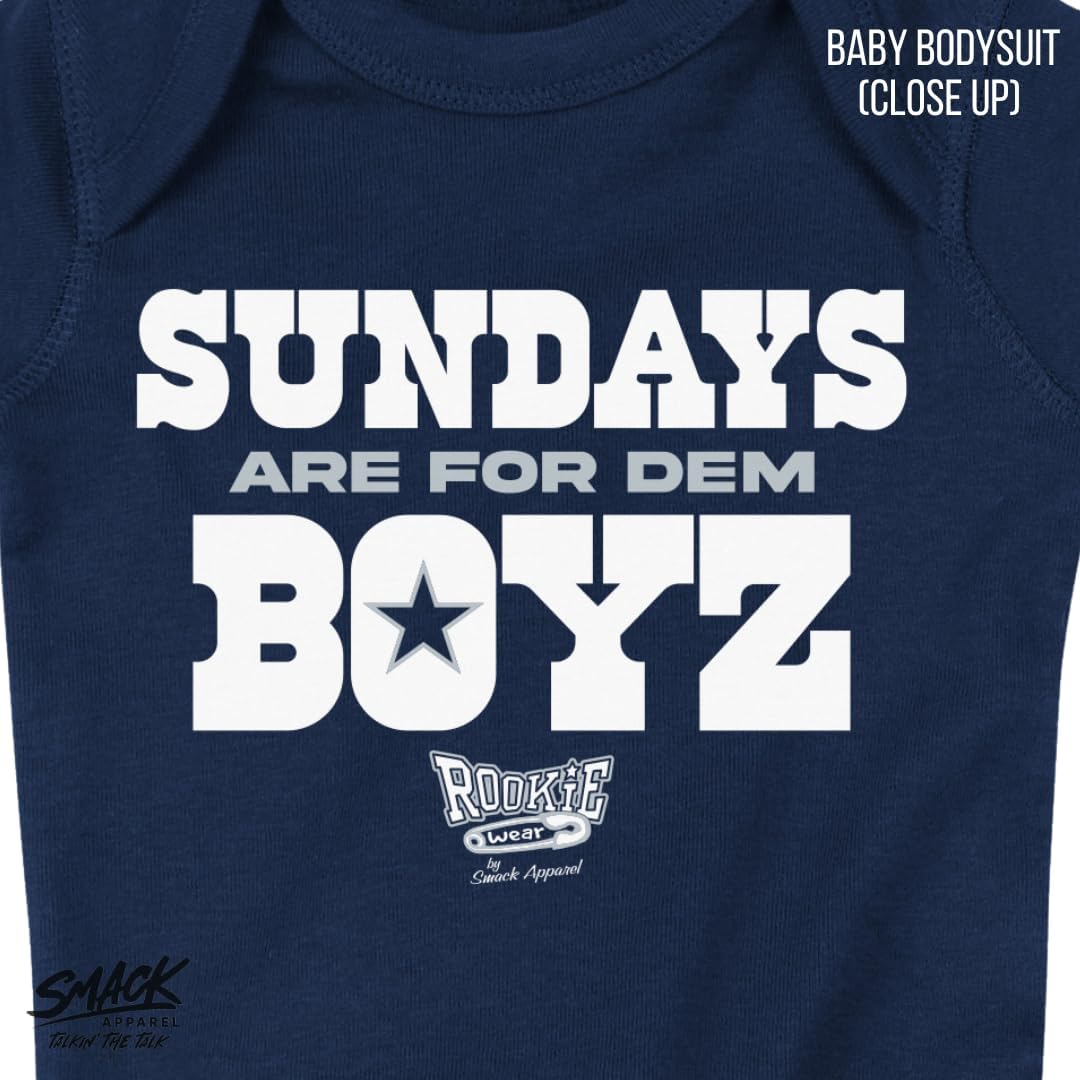 Sundays are for Dem Boyz Ropa de bebé para los fanáticos del fútbol de Dallas (NB-7T)