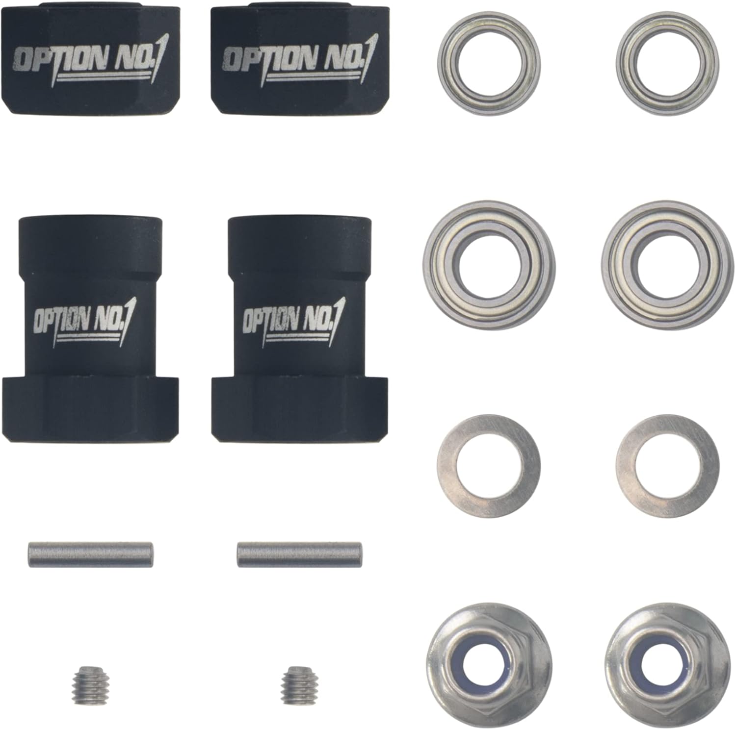 HobbyMarking Adaptador de rueda hexagonal de aluminio de 0.472in para chasis Tamiya WR-02 Wild Willy 2  VW tipo 2  Suzuki Jimny piezas de