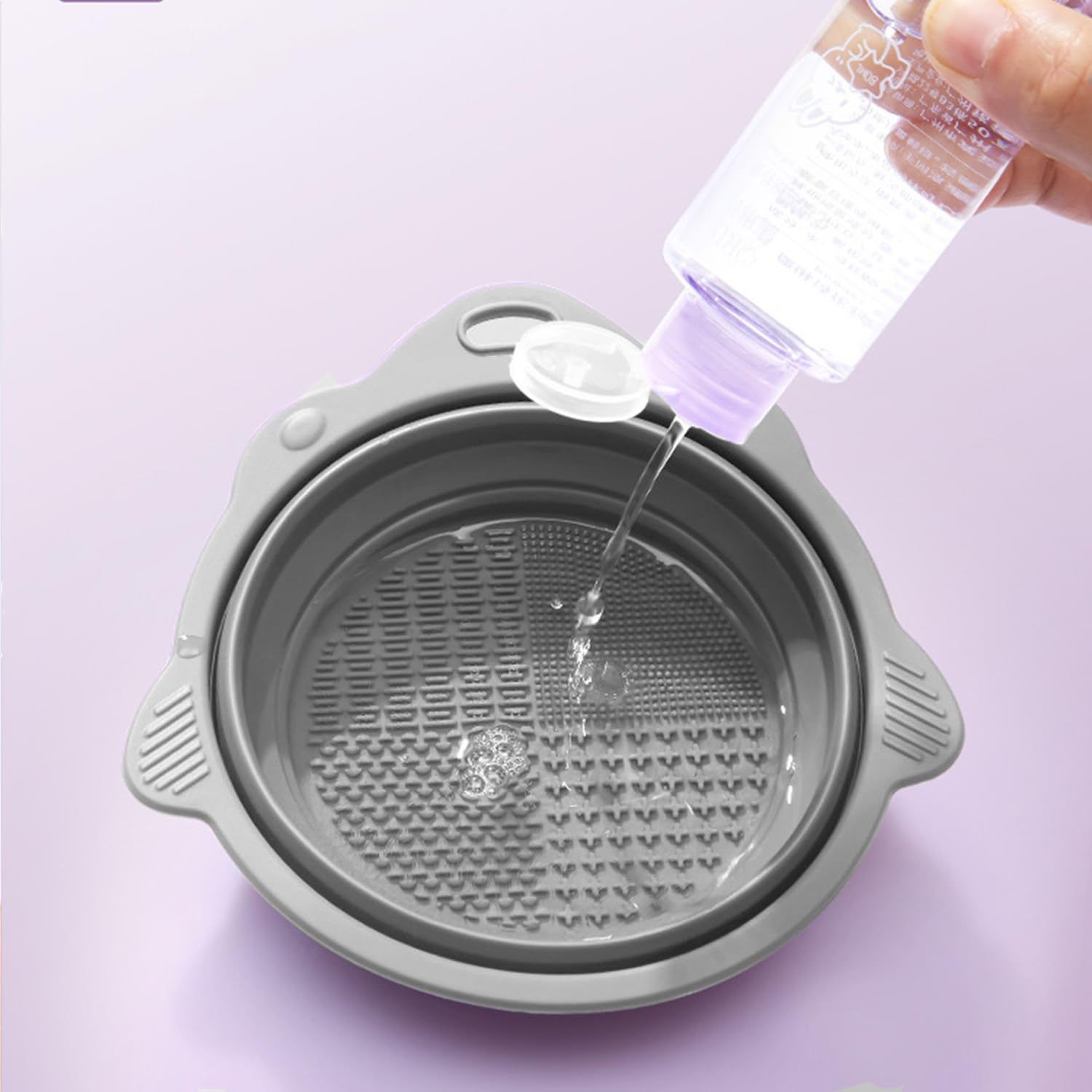 Tapete de limpieza de brochas de maquillaje, cepillo de limpieza de maquillaje de silicona, herramienta de lavado portátil, limpiador de brochas