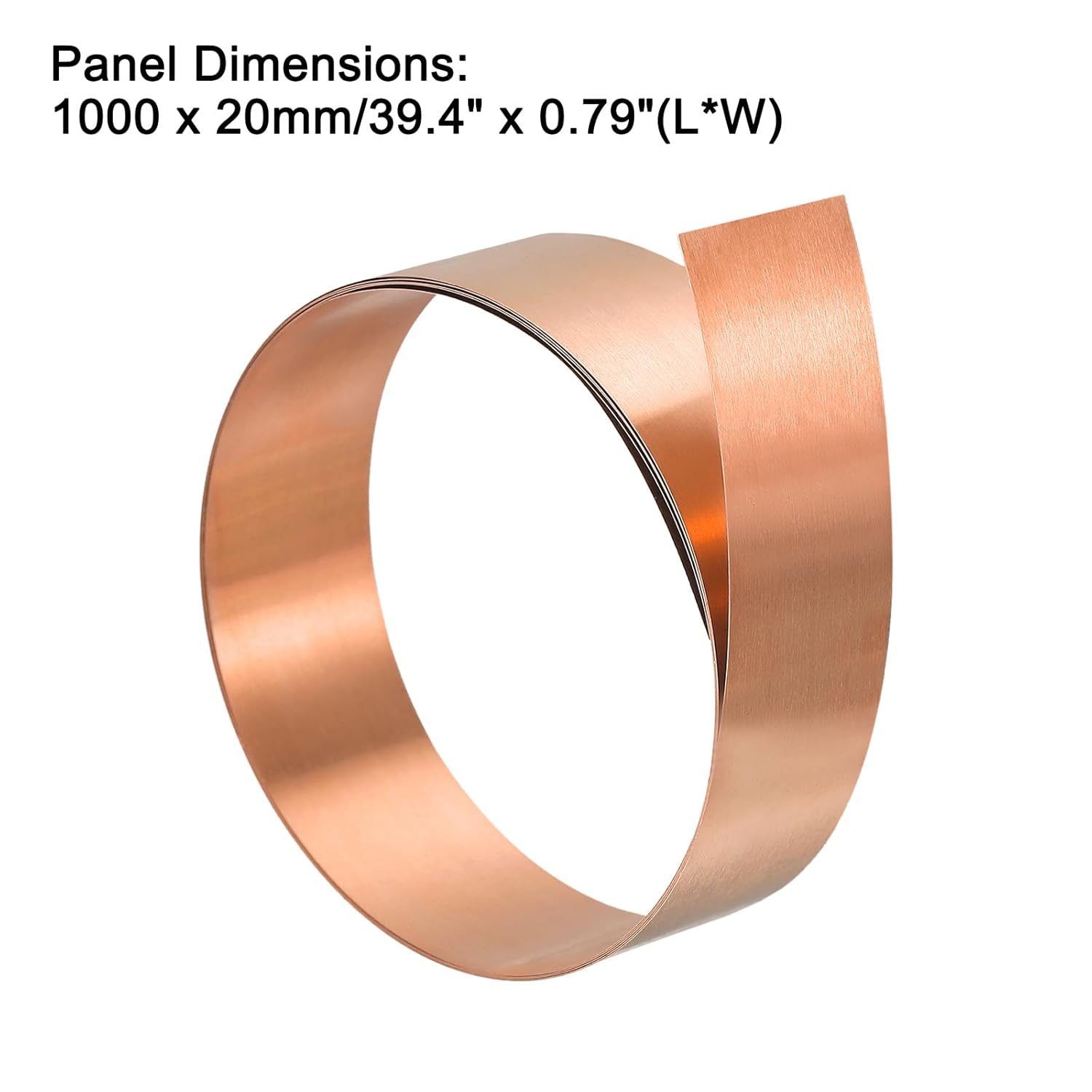 uxcell Rollo de hoja de cobre, placa 3,280.8 ft m x 65.6 ft m x 2.6 ft m de la hoja del metal